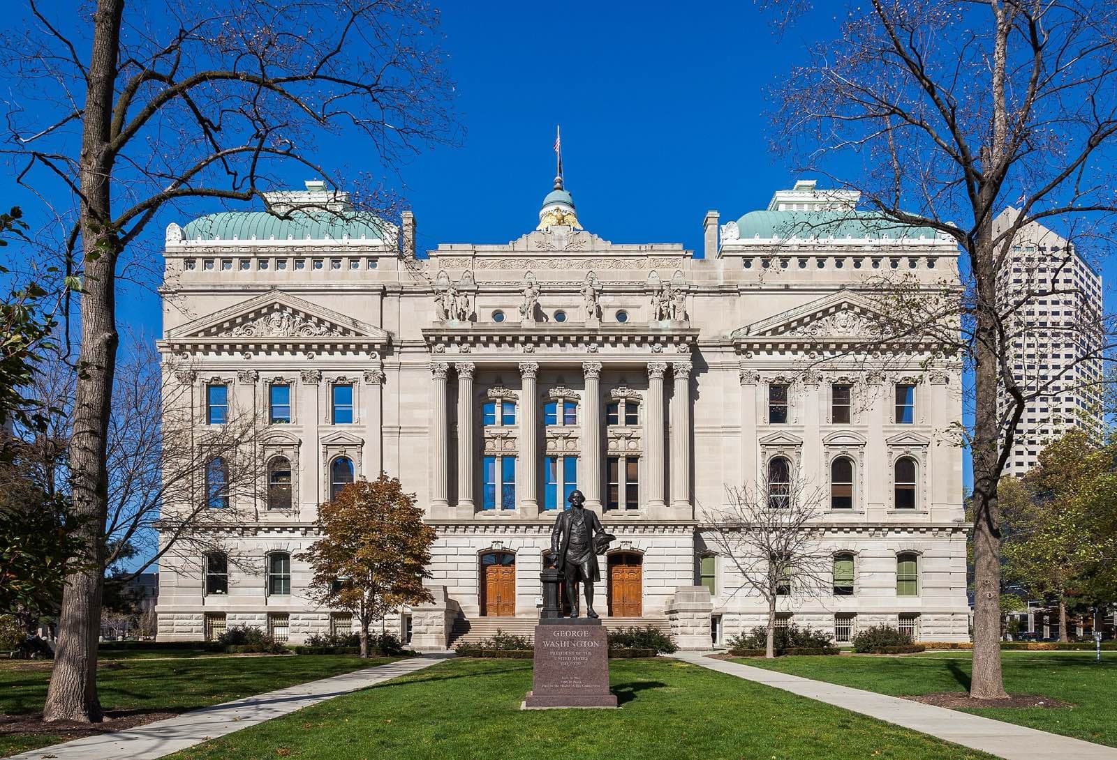 The Indiana Statehouse in Indianapolis
