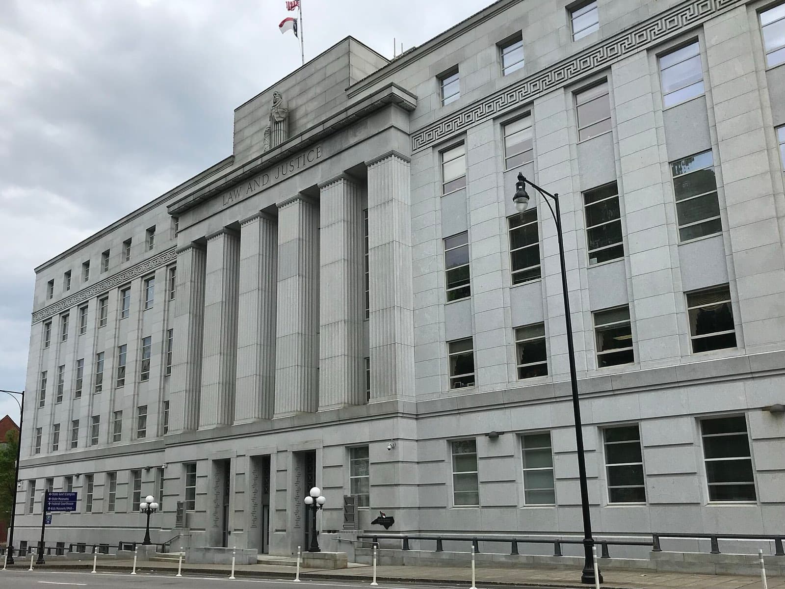 The Law and Justice Building, home of the Supreme Court of North Carolina, in Raleigh
