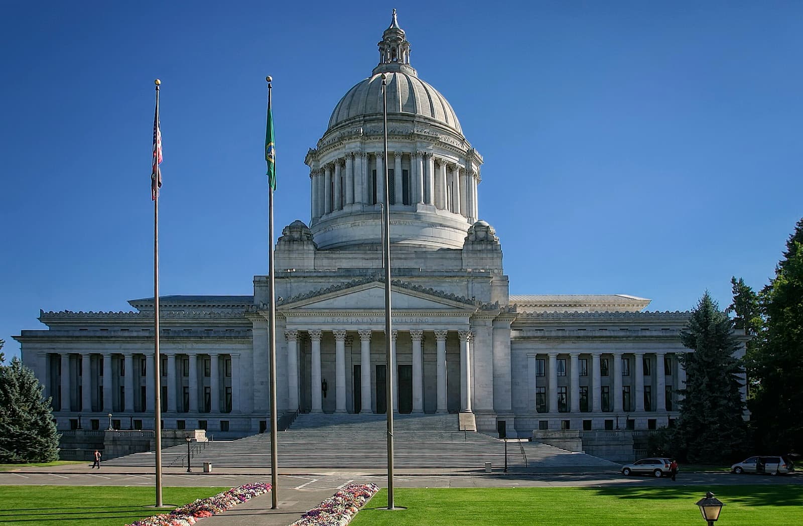 The Washington State Legislative Building at the state capitol in Olympia